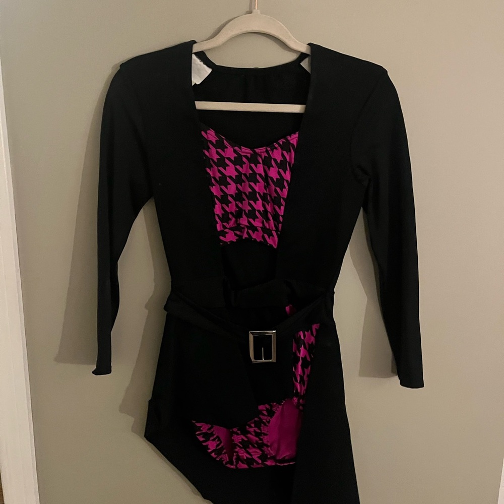 Elegant Black and Pink Women's Dress